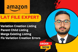 bulk upload amazon listings and variations via flat files