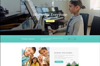 do melody arts  music school website design