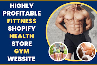 design fitness gym bodybuilding coaching yoga weight loss shopify store website
