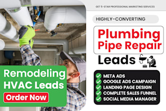 generate plumbing heating leads water pipe repair bathroom remodeling hvac leads
