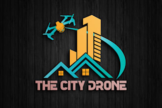 unique drone photography, camera, wedding and minimalist logo design