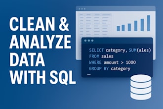 clean, analyze, and query your data using sql for insights