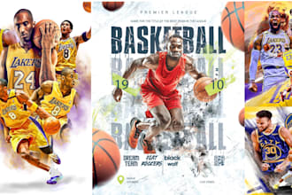 design a professional advertising sports flyer or poster