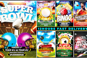 do tournament, baseball, basketball, golf soccer super bowl tryouts sports flyer