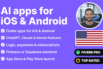 do ai mobile app development, ios and android flutter app with chatgpt or claude