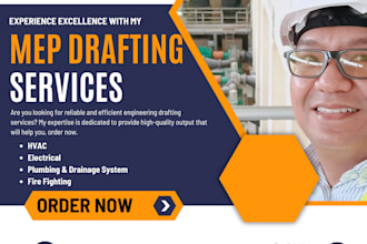draw architectural hvac electrical plumbing drainage shop drawings