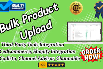 do bulk product listing on amazon, ebay, walmart, and shopify integration