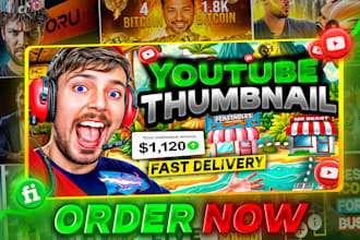 create eye catching miniature or rust youtube thumbnails in 12 hours