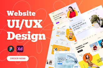 create website ui ux design, landing pages and mockups