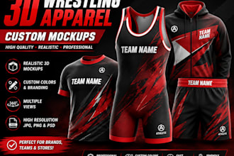 create custom 3d mockups for sportswear apparel