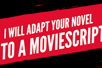 adapt your novel, ebook to an industrial standard movie script or screenplay