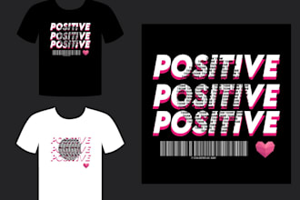 do typography t shirt and custom graphic bulk t shirt design for you
