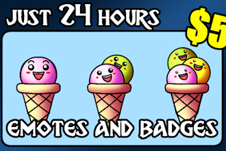 create custom twitch emotes and sub badges in 24 hours