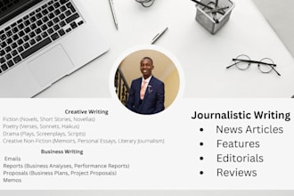 write finance blog articles, business website content, social media posts