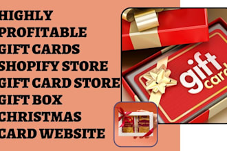 design gift card shopify store gift card store gift box christmas card website