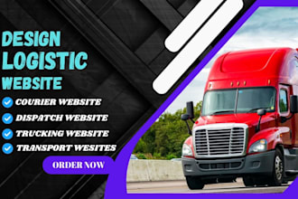 design dispatch website, courier, trucking, tansportation website