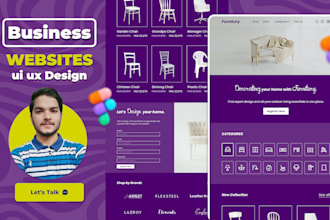 do figma website ui design and bussiness figma landing page, figma design ui ux