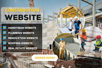 design construction, handyman website, roofing, plumbing, renovation website