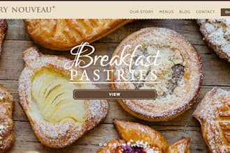 design a bread website, bakery website