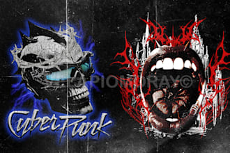 make tshirt design heavy metal grunge for your brand merch