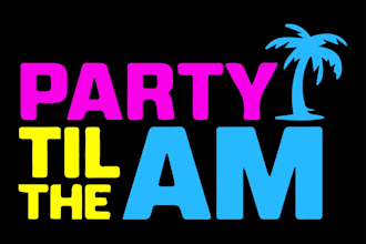 design party bar and bat mitzvah invitation logo