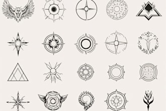 create small, minimalistic, fine line tattoo design