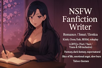 nsfw fanfiction erotic anime manga smut kink story romance erotica bdsm writing
