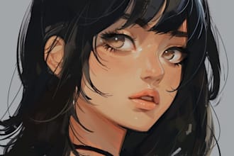 make chibi anime character in cute style