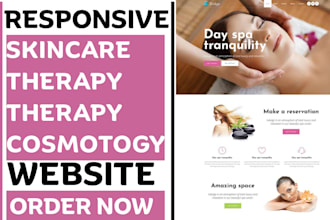 design spa website therapy website cosmetology website massage therapy website