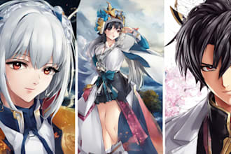 create a unique anime or manga characters portrait