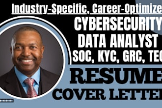 craft ats optimized resumes for data science, cybersecurity, kyc, grc, soc roles