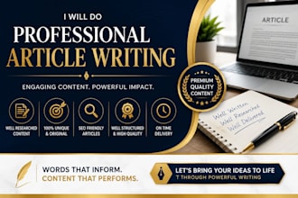 do professional article writing