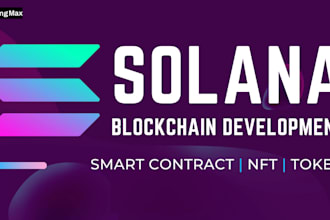 develop nft marketplace, staking, minting website smart contract on solana, tron