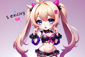 draw anime art illustration fanart chibi original character and vtuber design