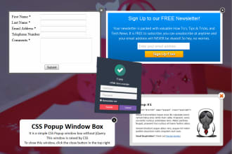 create jquery flying popup to your website