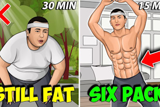 create you workout animation exercise videos for youtube