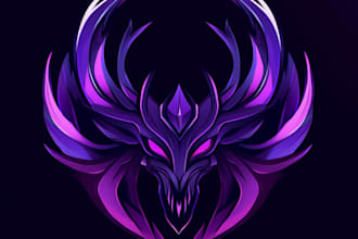 design unique fantasy cyberpunk horror logo for games books