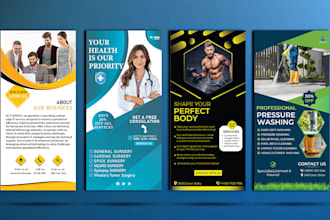 design dl flyer, rack card, eddm postcard, one sheet, door hanger, one pager