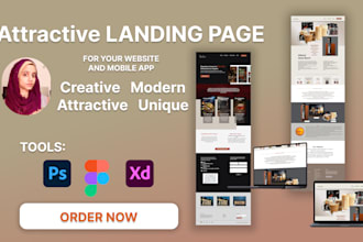 design and redesign engaging landing pages in figma