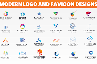 create a modern minimalist logo and favicon for your brand