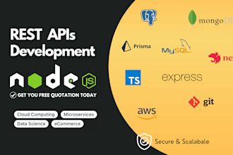 develop rest apis or scalable backend using nodejs