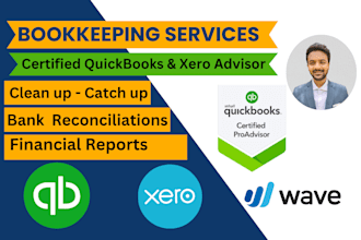 do bank reconciliations, bookkeeping services using quickbooks