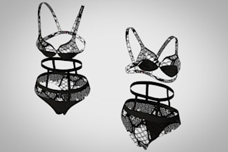 design 3d realistic lingerie bikini underwear clothing in clo 3d