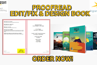 format, edit, fix self help cookbook recipe hardcover for amazon kdp standard