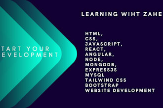 teach you html,css, js, react, angular, node, web development