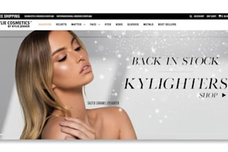 design beauty website spa website hair extension cosmetic website shopify store