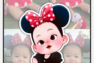 digitally draw a disney style portrait