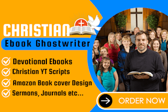 ghostwrite spirit filled christian self help ebook, devotionals, youtube script