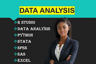do statistical data analysis, code in r, spss, stata, sas, python programming