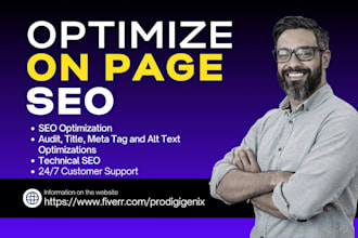 optimize on page website SEO on shopify, wix, webflow, framer for your website